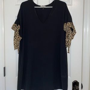 Leopard and Black Dress